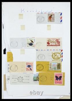 Lot 34384 Stamp collection Papua New Guinea cancels 1952-1980