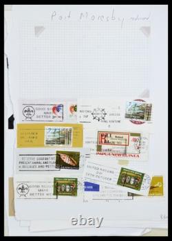 Lot 34384 Stamp collection Papua New Guinea cancels 1952-1980