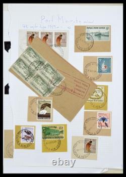Lot 34384 Stamp collection Papua New Guinea cancels 1952-1980