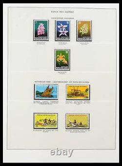 Lot 39686 MNH stamp collection Papua New Guinea 1973-2010 in 3 Lindner albums