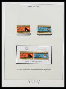 Lot 39686 MNH stamp collection Papua New Guinea 1973-2010 in 3 Lindner albums