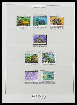 Lot 39686 MNH stamp collection Papua New Guinea 1973-2010 in 3 Lindner albums