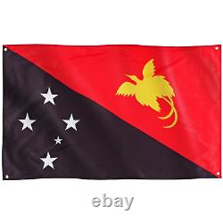 Lot Box of 100 Premium Large 5x3ft Papua New Guinea Flags, 91x152cm
