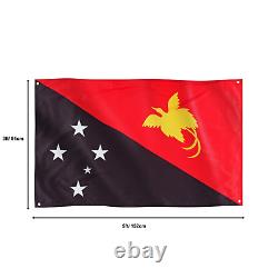 Lot Box of 100 Premium Large 5x3ft Papua New Guinea Flags, 91x152cm