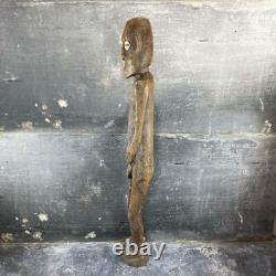 Masculine Ancestor Statue In Wood, Papua New Guinea, 19th-20th Century