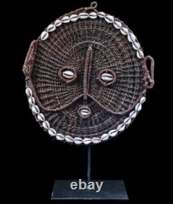 Mask, Masque, vannerie, wickerwork, papua new guinea, tribal art, 34 x 32 cm