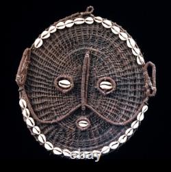 Mask, Masque, vannerie, wickerwork, papua new guinea, tribal art, 34 x 32 cm