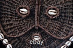 Mask, Masque, vannerie, wickerwork, papua new guinea, tribal art, 34 x 32 cm