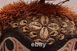 Mask Papua New Guinea Iatmul Savi Ancestor Mask Carved W couri shells 15 tall
