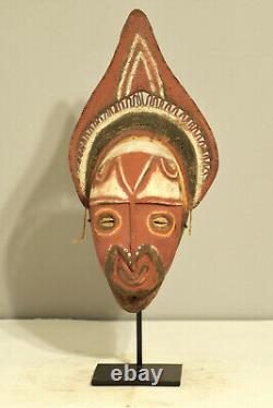 Mask Papua New Guinea Mask Red Balsa Wood Mask