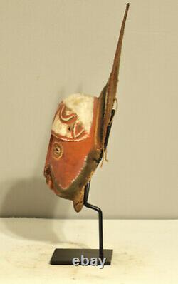 Mask Papua New Guinea Mask Red Balsa Wood Mask