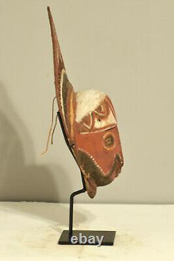 Mask Papua New Guinea Mask Red Balsa Wood Mask