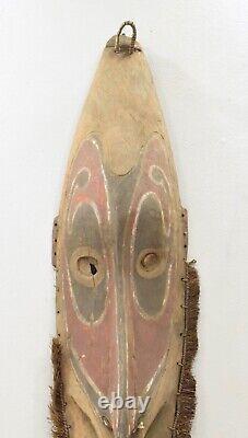 Mask Papua New Guinea Mei Wood RaffiaTribal Mask
