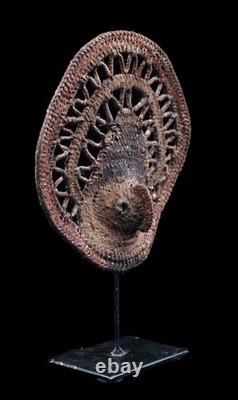 Masque à igname, yam mask, oceanic art, tribal art, Papua New Guinea, 20 x 19 cm