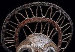 Masque à igname, yam mask, oceanic art, tribal art, Papua New Guinea, 36 x 36 cm