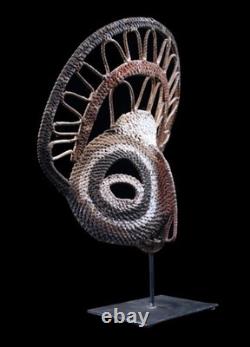 Masque à igname, yam mask, oceanic art, tribal art, Papua New Guinea, 36 x 36 cm