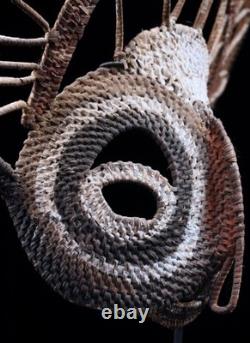 Masque à igname, yam mask, oceanic art, tribal art, Papua New Guinea, 36 x 36 cm