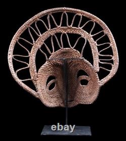 Masque à igname, yam mask, oceanic art, tribal art, Papua New Guinea, 36 x 36 cm