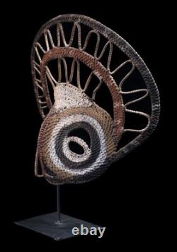 Masque à igname, yam mask, oceanic art, tribal art, Papua New Guinea, 36 x 36 cm
