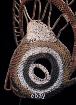 Masque à igname, yam mask, oceanic art, tribal art, Papua New Guinea, 36 x 36 cm