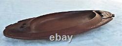 Massim Trobriand Papua New Guinea Carved Wood Tray Shallow Bowl 48cm Long