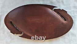 Massim Trobriand Papua New Guinea Carved Wood Tray Shallow Bowl 48cm Long