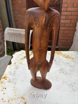 Moai Tangata Papua New Guinea rapa nui tribal bird man wooden statue