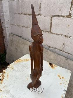 Moai Tangata Papua New Guinea rapa nui tribal bird man wooden statue