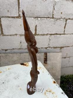 Moai Tangata Papua New Guinea rapa nui tribal bird man wooden statue