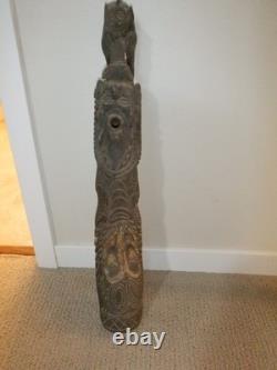Moramba Village Papua New Guinea Wooden Crocodile Flute, 26 tall