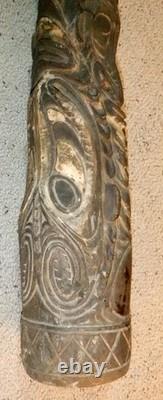 Moramba Village Papua New Guinea Wooden Crocodile Flute, 26 tall