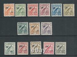 NEW GUINEA 1931 AIRMAIL BIRD of PARADISE withdate scrolls (Scott C14-C27) VF MH zy