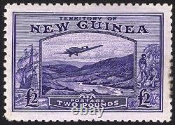 NEW GUINEA-1935 £2 Bright Violet Air Stamp. An unmounted mint Sg 204 toning