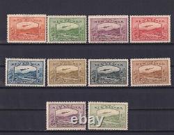 NEW GUINEA 1939, SG# 212-221, CV £200, part set, air mail, MH