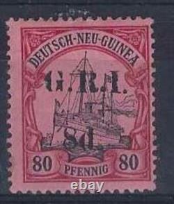NEW GUINEA SG26 1914 8d ON 80pf BLACK & CARMINE ON ROSE MTD MINT (d)