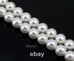 Natural Papua New Guinea Silver WHITE 10.00 MM Round South Sea Pearl Strand 14