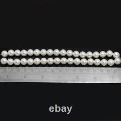 Natural Papua New Guinea Silver WHITE 10.00 MM Round South Sea Pearl Strand 14
