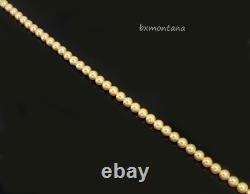 Natural South Sea Papua New Guinea Gold Color 12.00 MM Round Pearl Strand 15