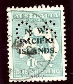 New Guinea 1921 Official 1s pale blue-green (Die II) very fine used. SG O11b