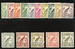 New Guinea 1932 KGV Bird of Paradise set complete MLH. SG 177-189. Sc 31-45