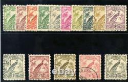 New Guinea 1932 KGV Bird of Paradise set complete VFU. SG 177-189. Sc 31-45