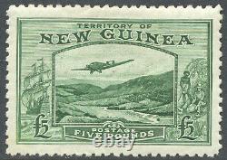 New Guinea 1935 £5 emerald-green SG# 205 Mint Lightly Hinged MLH Signed SCARCE