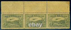 New Guinea 1939 £1 Bulolo Airmail, Strip of 3, SG225, Unmounted Mint with Margin
