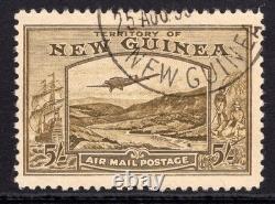 New Guinea 1939 Air 5/- Olive-brown Very Fine Cds Used. Stanley Gibbons 223