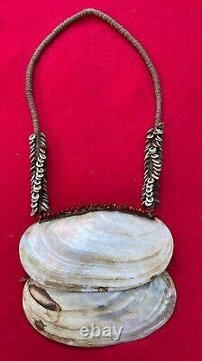 New Guinea Headhunter Vintage Kina Shell Warrior Breastplate Necklace