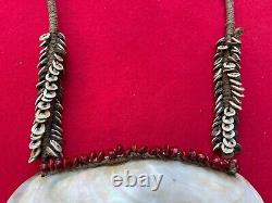 New Guinea Headhunter Vintage Kina Shell Warrior Breastplate Necklace