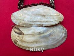 New Guinea Headhunter Vintage Kina Shell Warrior Breastplate Necklace