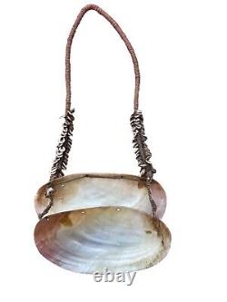 New Guinea Headhunter Vintage Kina Shell Warrior Breastplate Necklace