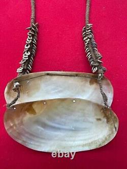 New Guinea Headhunter Vintage Kina Shell Warrior Breastplate Necklace