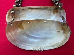 New Guinea Headhunter Vintage Kina Shell Warrior Breastplate Necklace